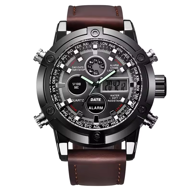 Sport Chronograph Digital Watches Steel Automatic Male Alarm Clock